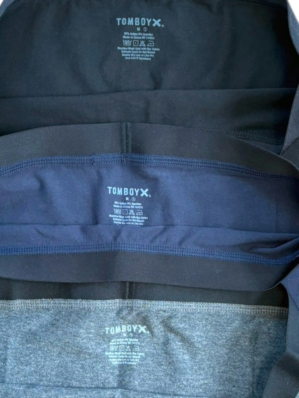 NWOT TomboyX Boxer Briefs x3 sz M * No Fly 6" Inseam Stretch Cotton Underwear - Picture 8 of 9